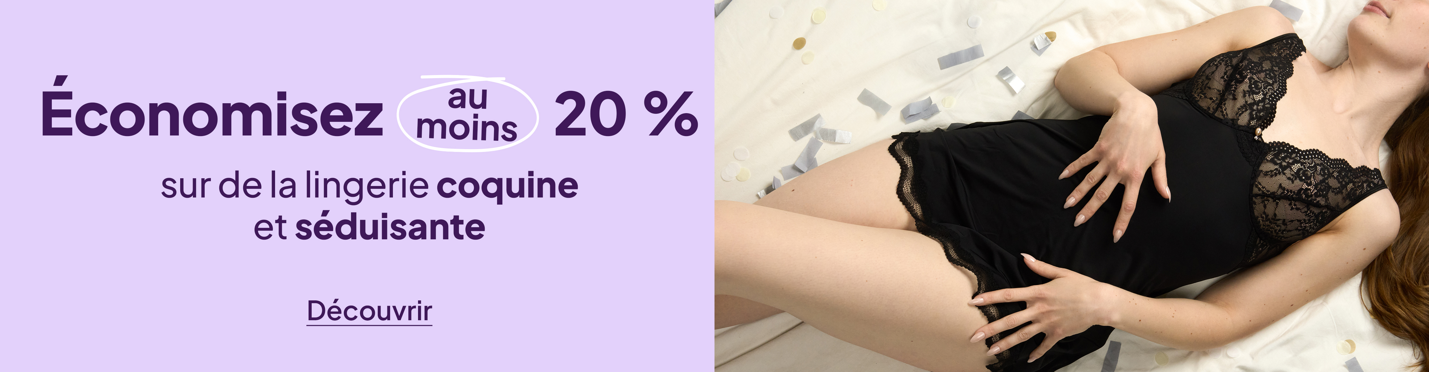 Économisez au moins 20 % sur de la lingerie séduisante et audacieuse desktop