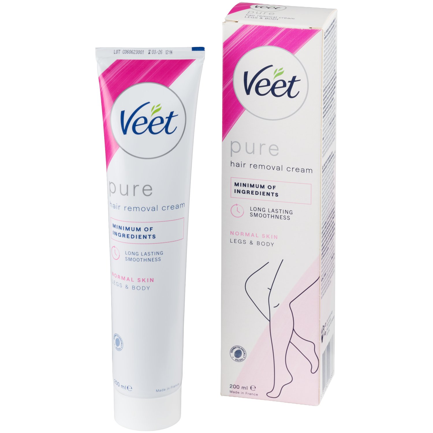 Veet Pure Hårfjerningscreme Ben & Krop til Normal Hud 200 ml Veet Pure Hårfjerningscreme Ben & Krop til Normal Hud 200 ml