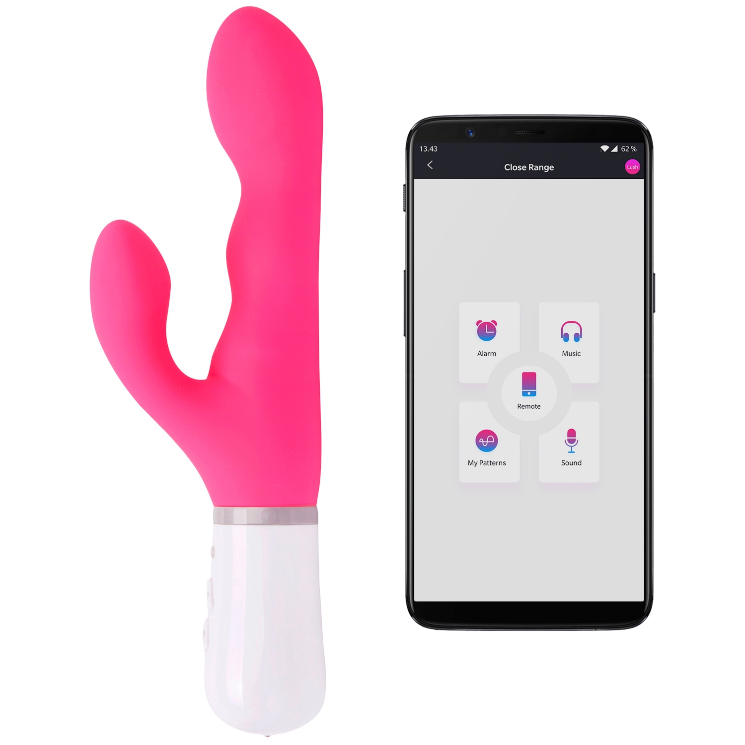 Lovense Nora Rabbit Vibrator App Styret - Pink