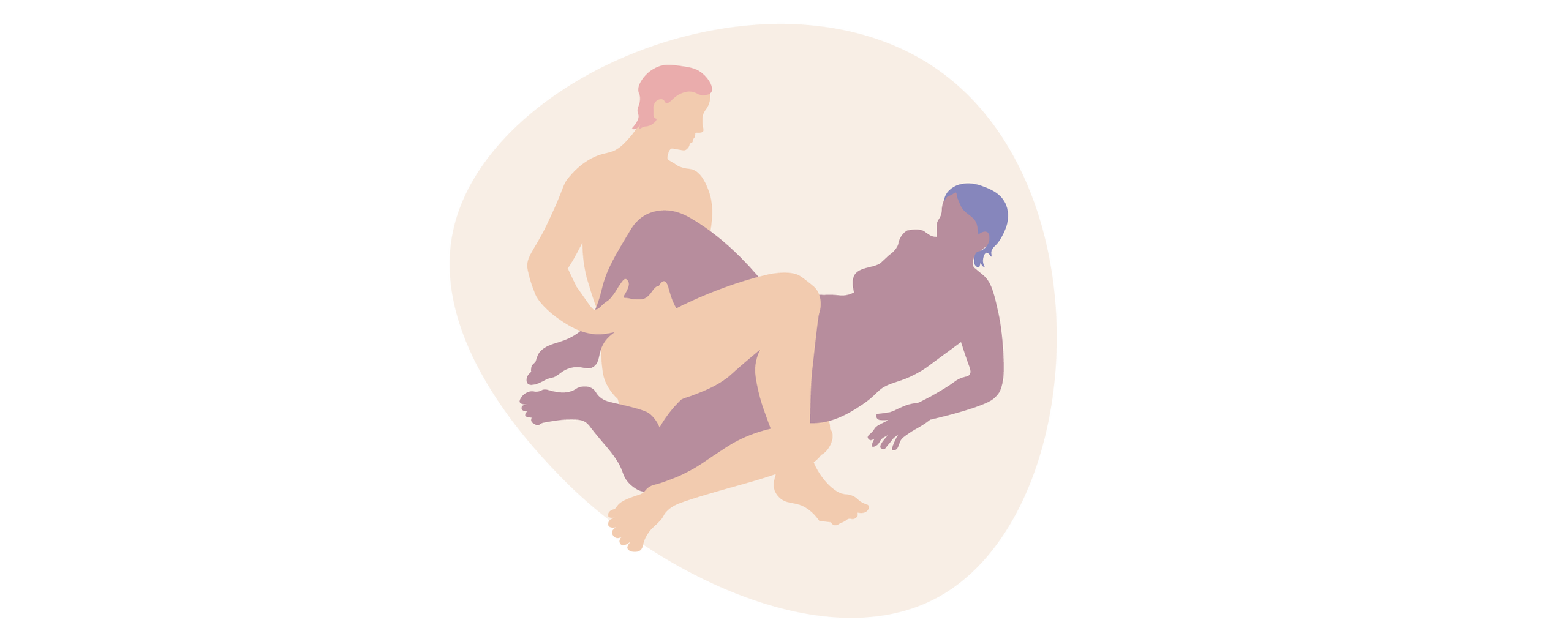 Illustrasjon av et par i sexstillingen saksen