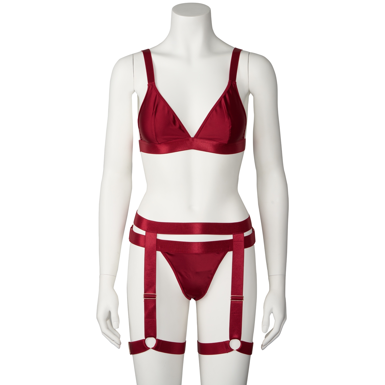 NORTIE Willow Red Bralette Set with Leg Harness var 2