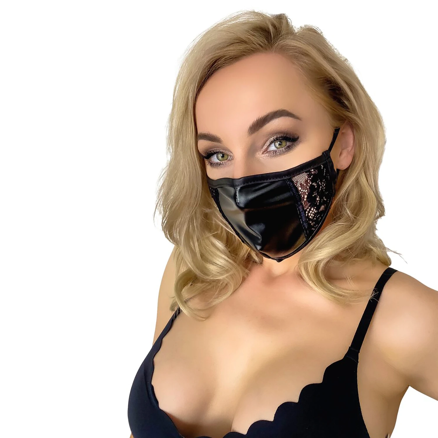 Noir Handmade Maske med Blonder var 1