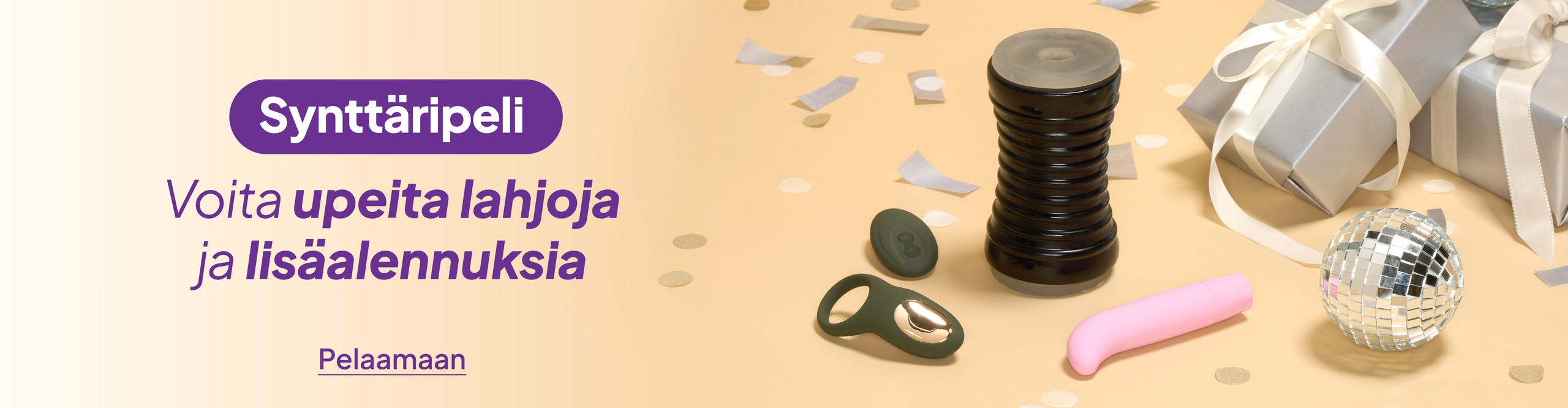 Synttäripeli Voita upeita lahjoja ja lisäalennuksia desktop