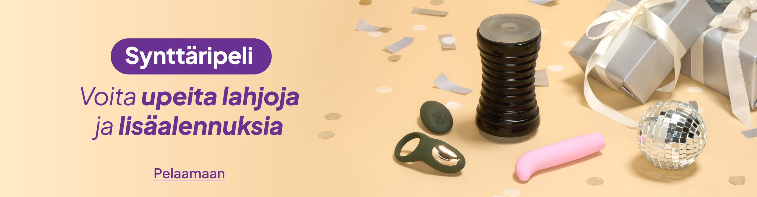 Synttäripeli Voita upeita lahjoja ja lisäalennuksia desktop