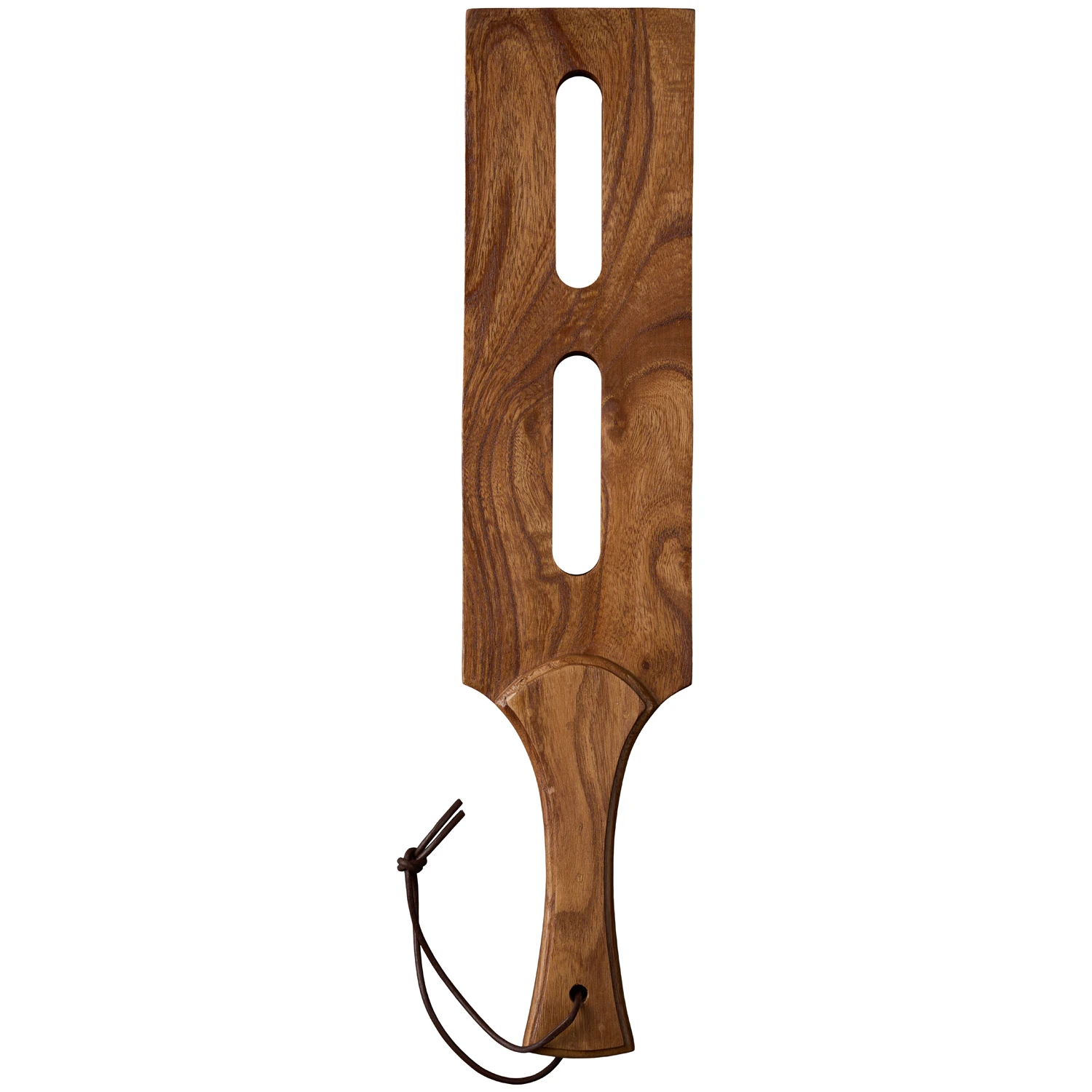 Black Label Spanking Paddle aus Holz mit Löchern var 1
