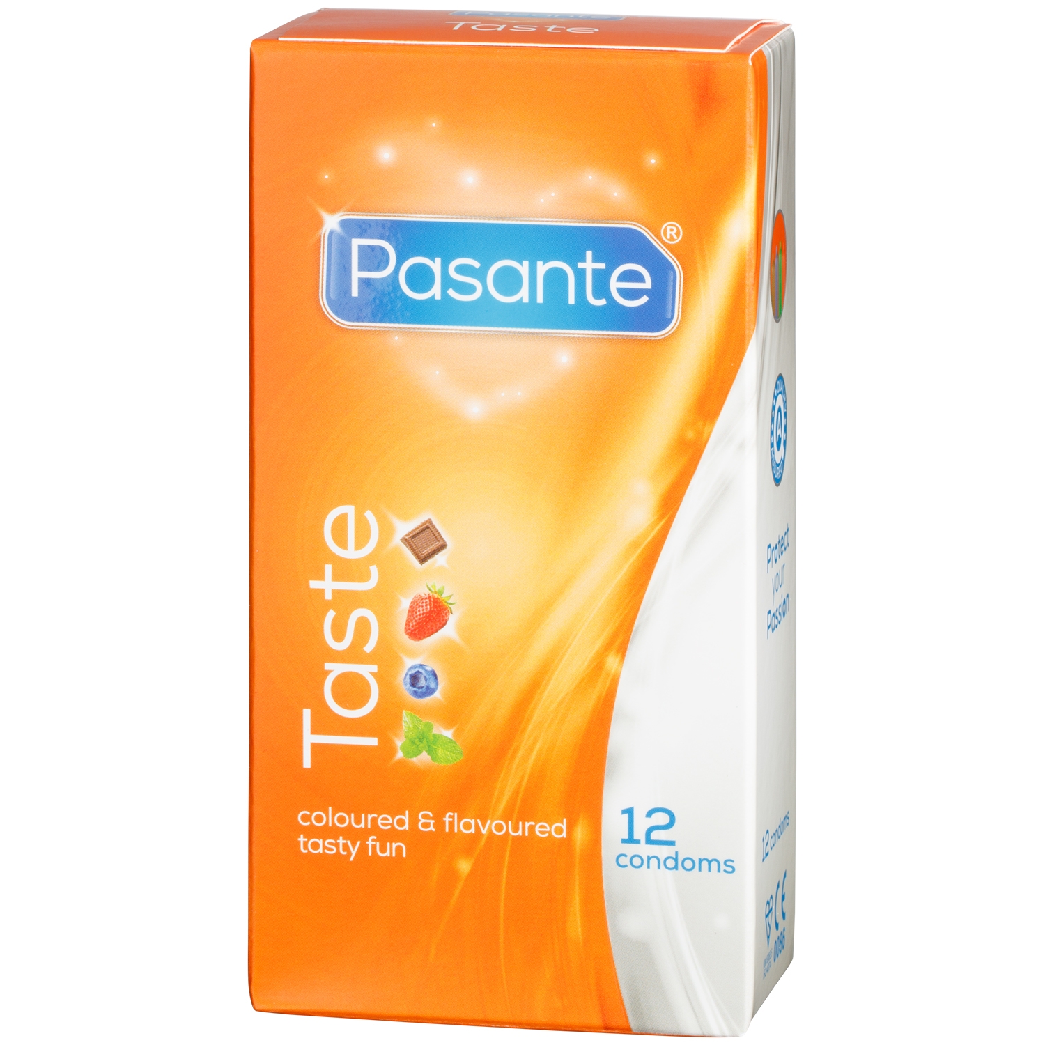 Pasante Taste Mixed Flavours Kondomer 12-pack - Klar