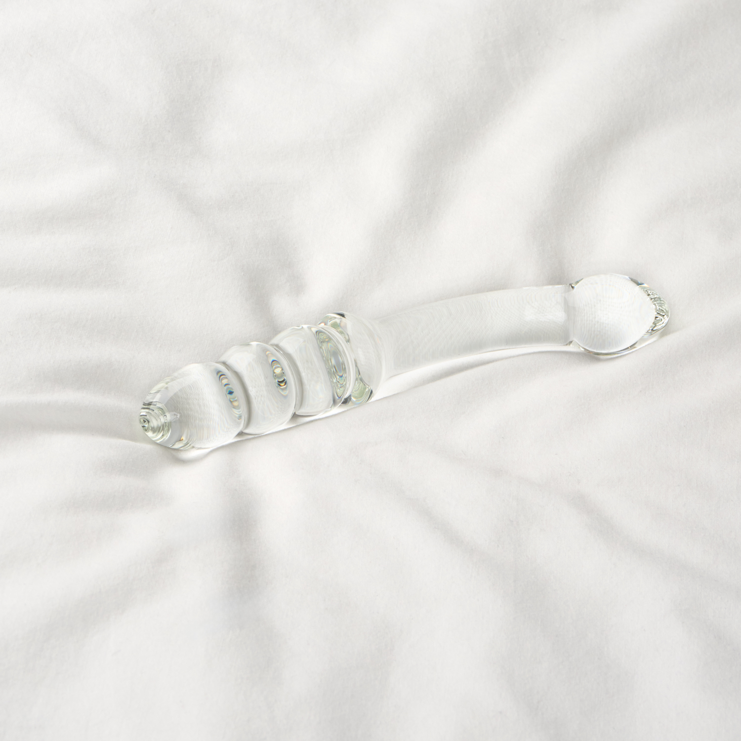 Sinful Ribbed Gode en Verre 18,5 cm 1