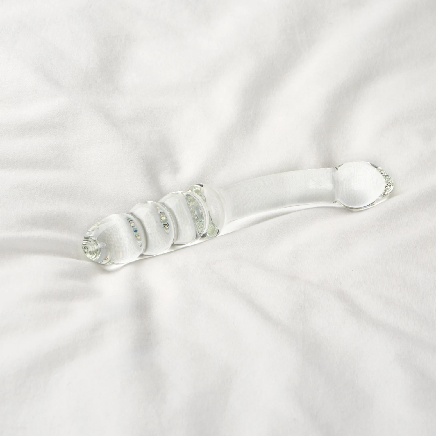 Sinful Ribbed Glas Dildo 18,5 cm 1