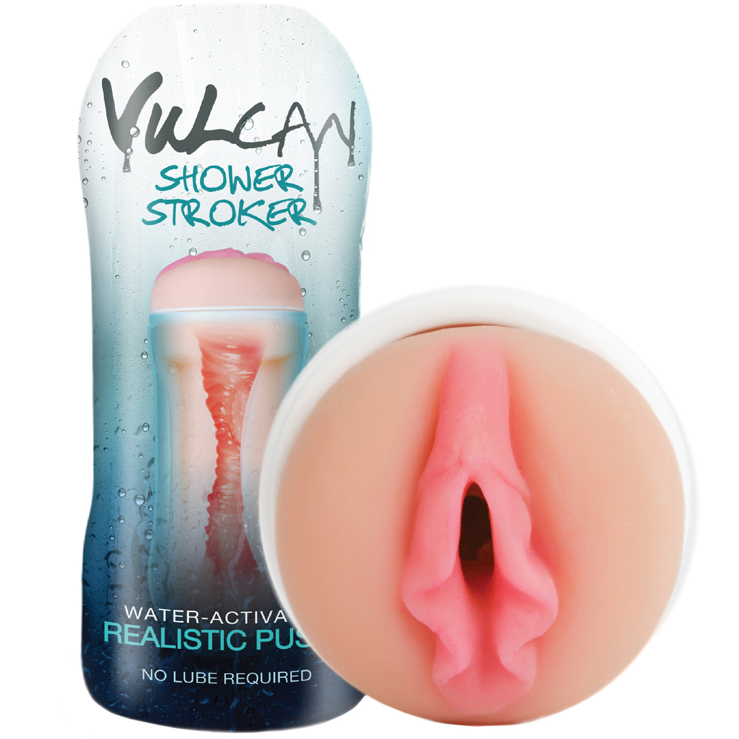 Topco Topco Cyberskin H2O Vulcan Shower Vagina Onaniprodukt - Beige