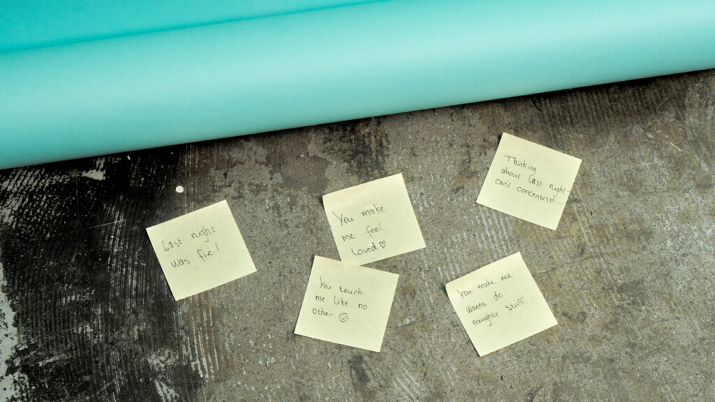 Post-its mit Text