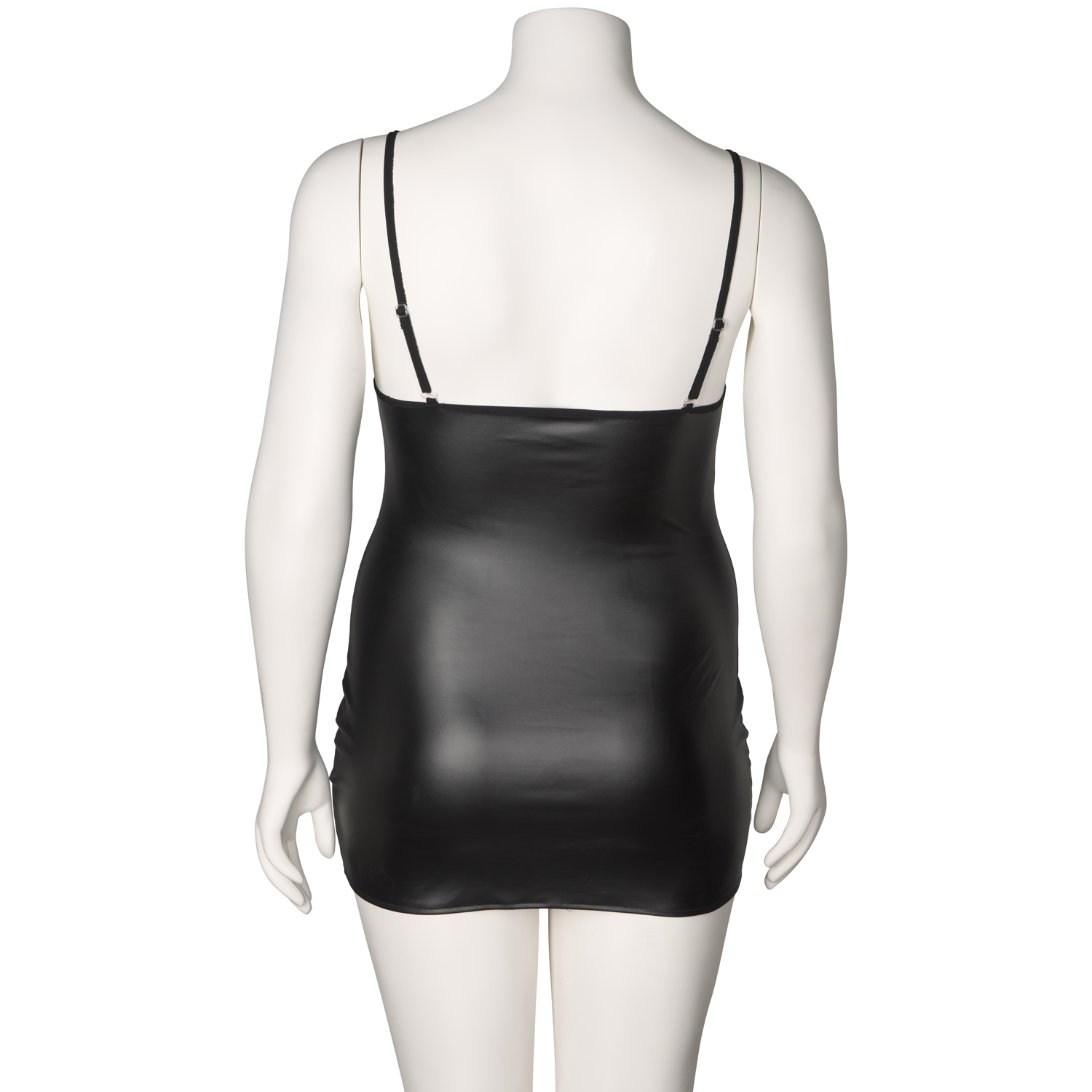 knee length dresses for ladies Black Wetlook Mini Dress – Di Petsa