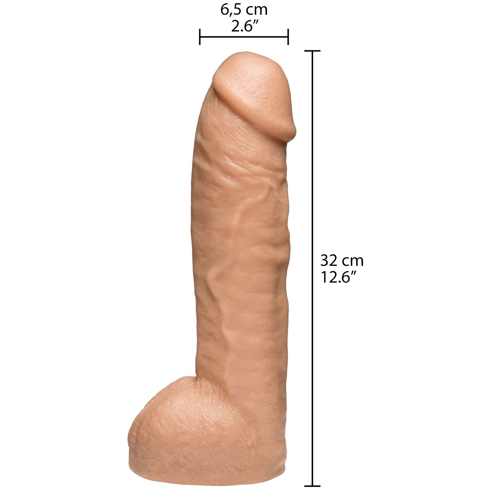 Vac-U-Lock UltraSkyn Realistic Hung XL Strap-On Dildo 12.6 Inch 1