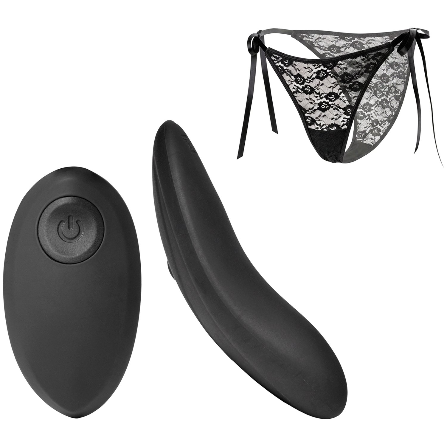 Sinful Fjernbetjent Trusse Vibrator med Trusser - Sort