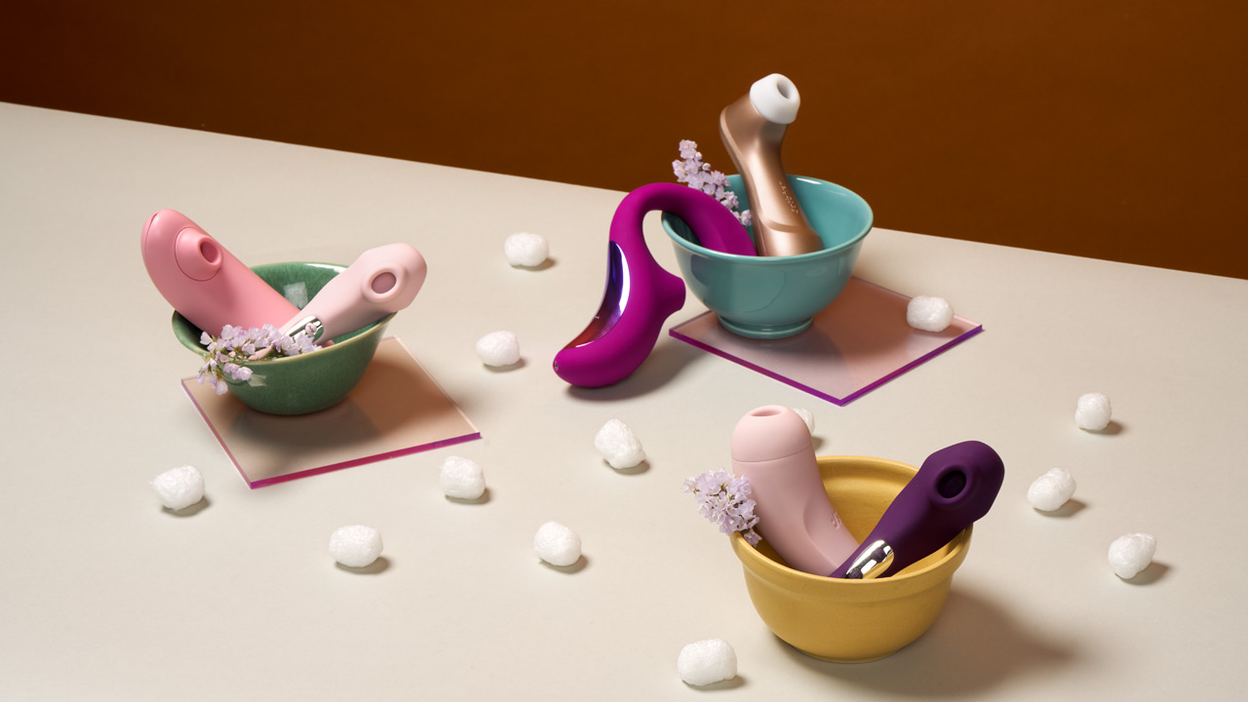 Various clitoral stimulators in bowls
