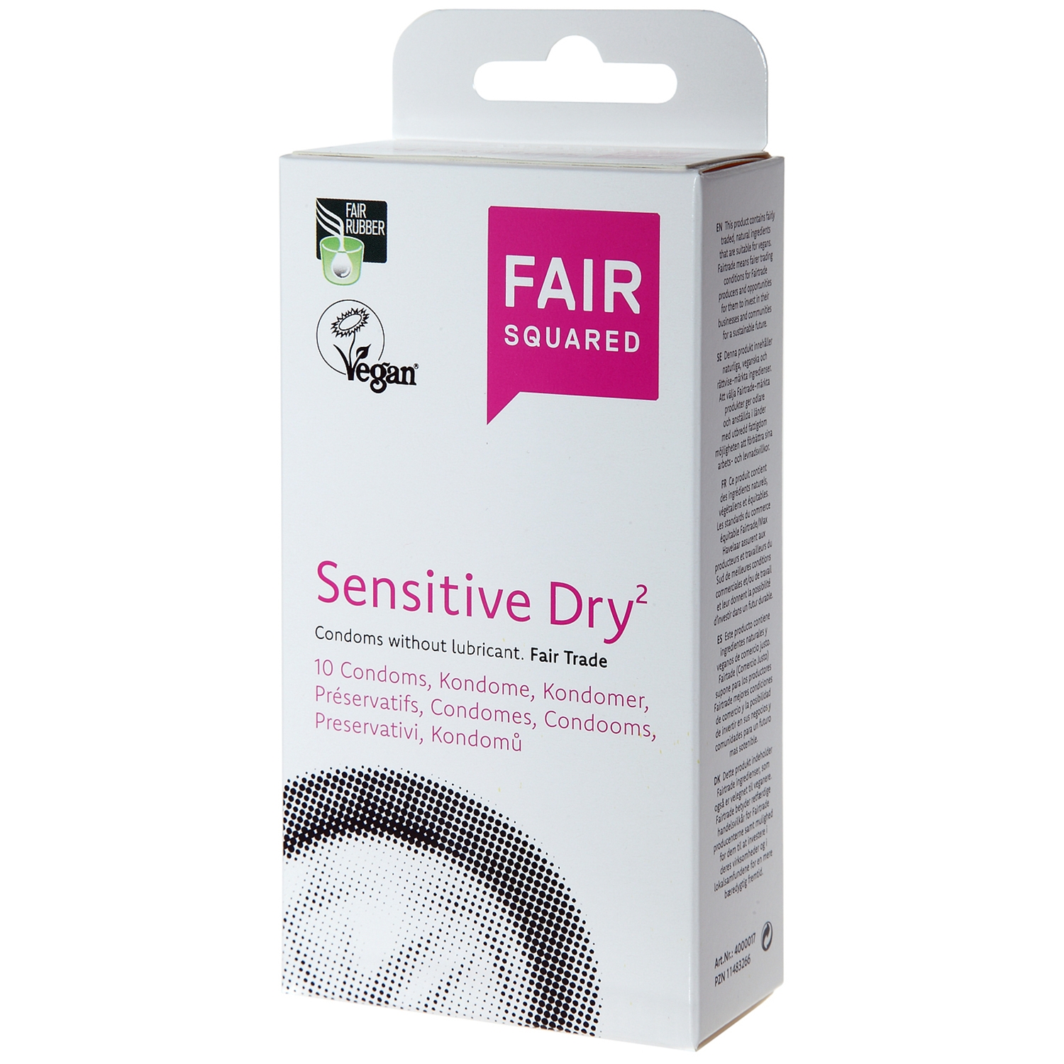 Fair Squared Fair Squared Sensitive Dry Veganske Kondomer 10 stk - Klar