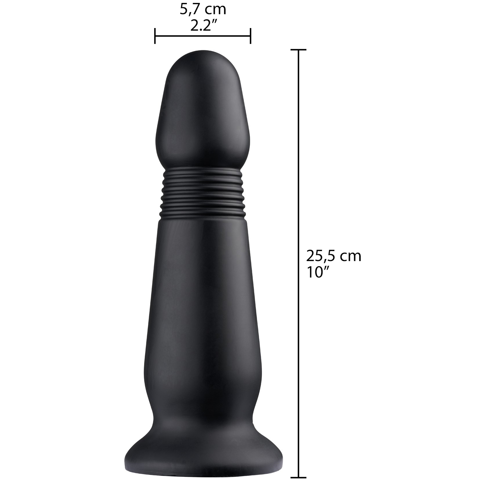 Hismith Black KlicLok Garnet Dildo