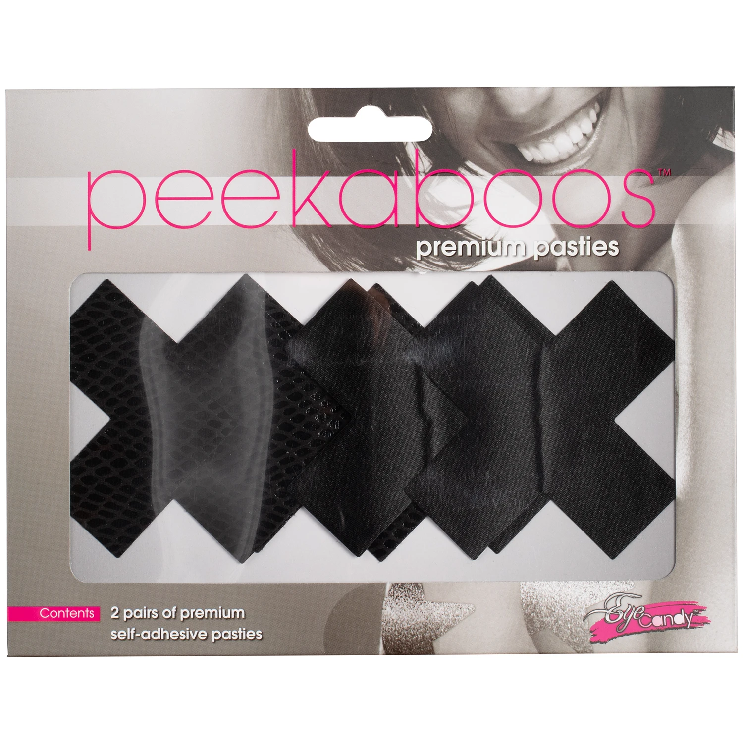 Peekaboos Kreuzförmige Brustwarzenaufkleber 2er-Pack 1