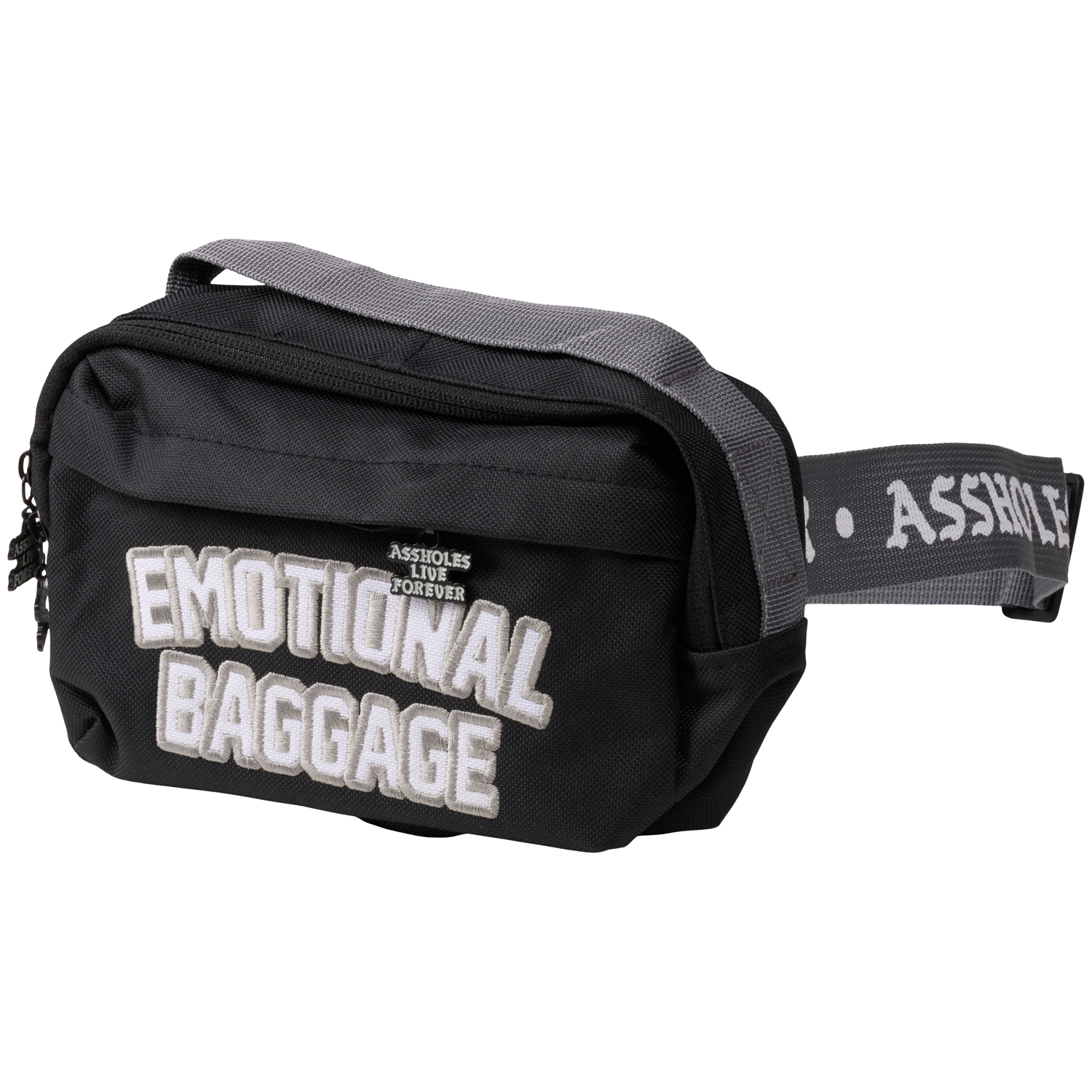 Assholes Live Forever Emotional Baggage Midjeväska var 2