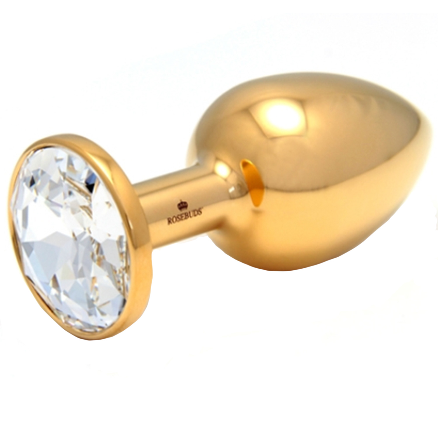 Rosebuds Gold Swarovski Cristal Butt Plug Medium - Gold thumbnail