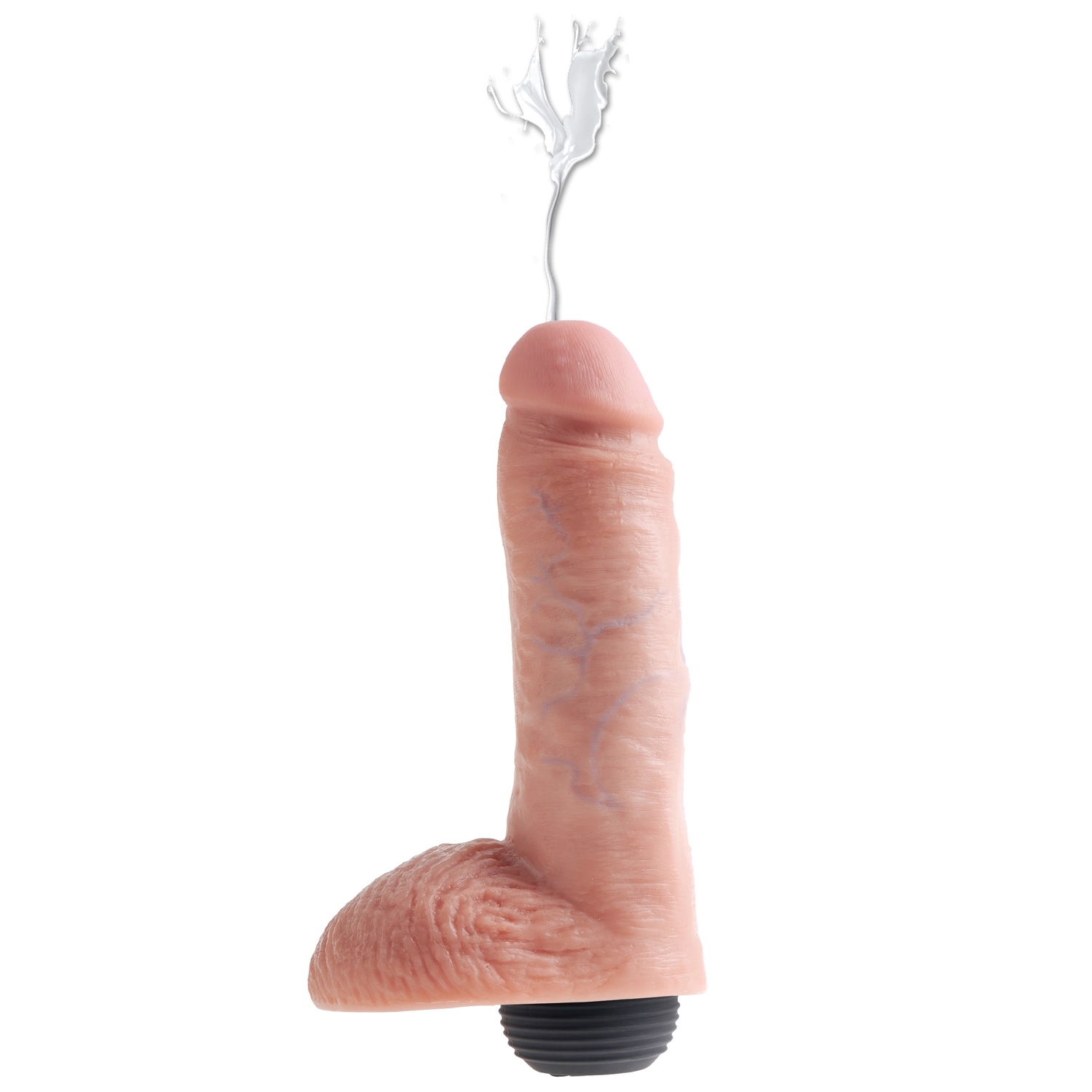 King Cock Realistisk Sprøjte Dildo 20 cm - Nude