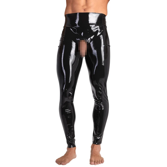 Late X Latex Leggings with Open Front var 1