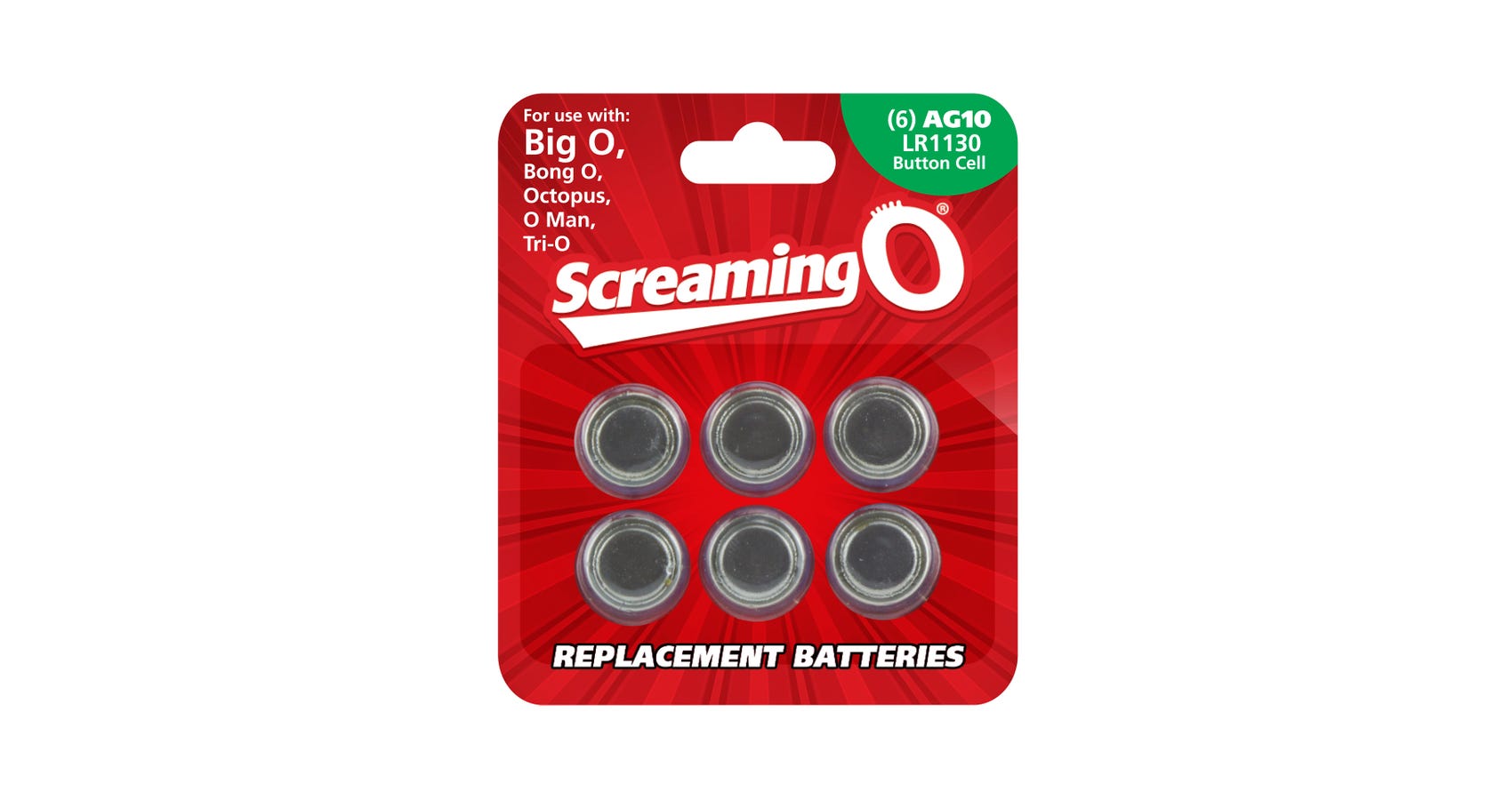 Screaming O Batteries AG10 LR1130 6 pcs 