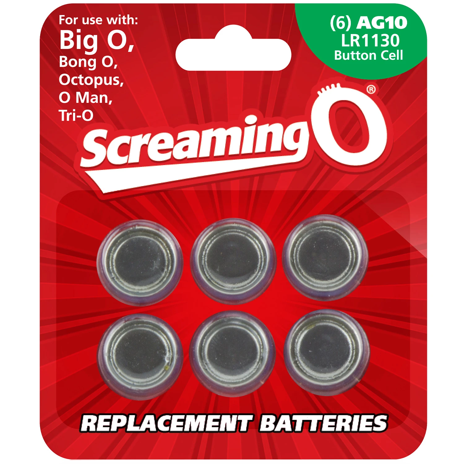 Screaming O Batterien AG10 LR1130 6 Stück var 1