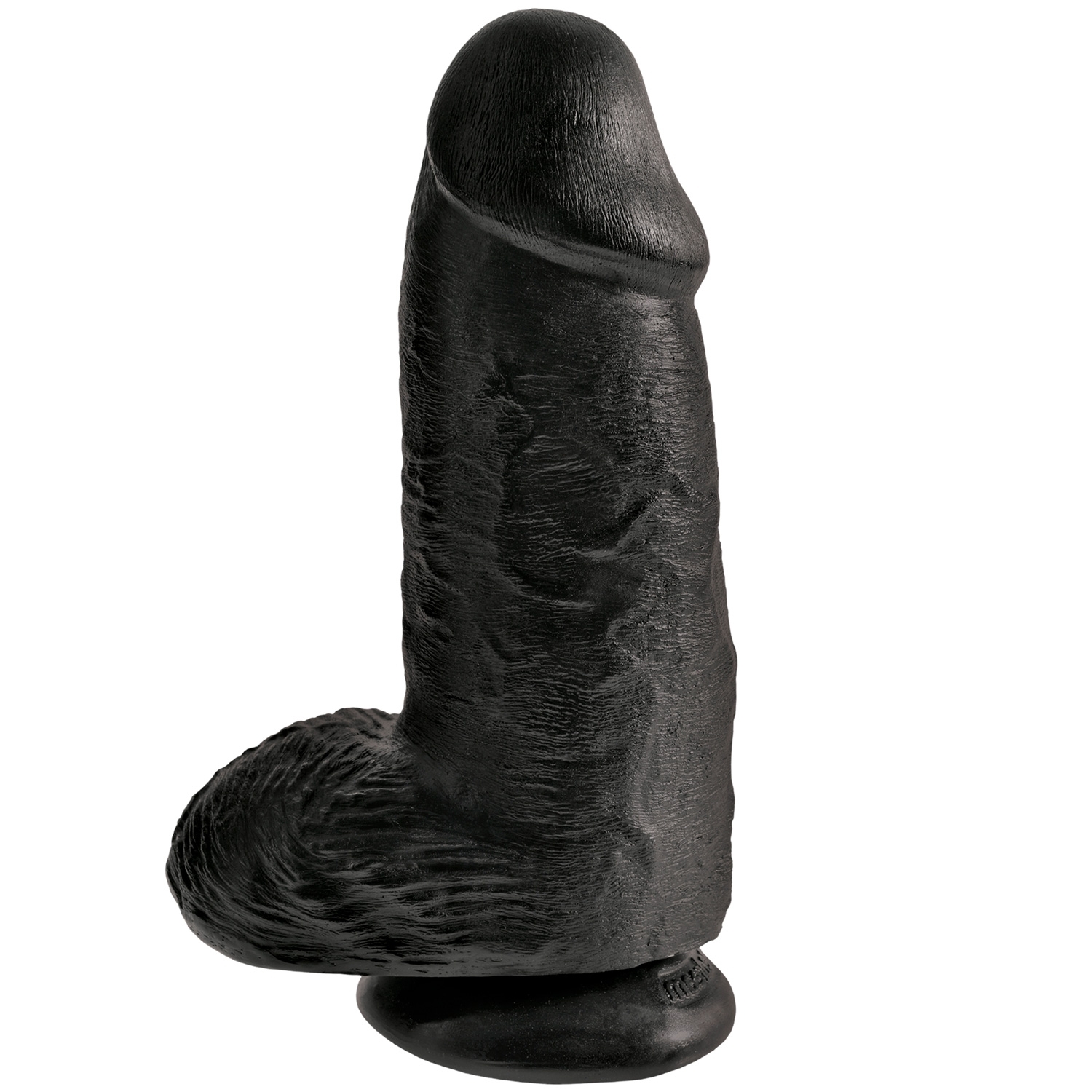 King Cock Chubby Dildo med Kugler 23 cm - Black