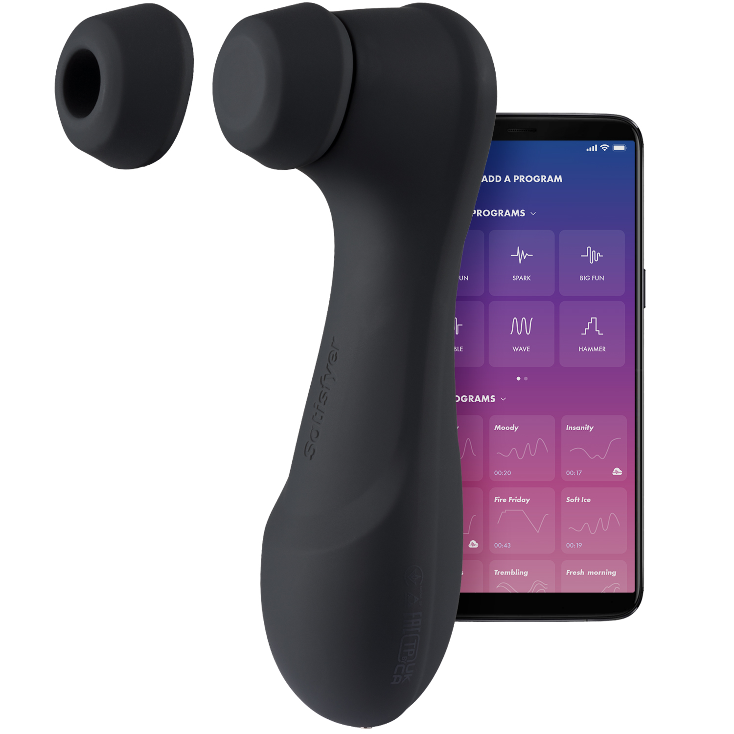 Satisfyer Pro 2 Generation 3 Sort Liquid Air App-Styret Klitoris Stimulator - Sort