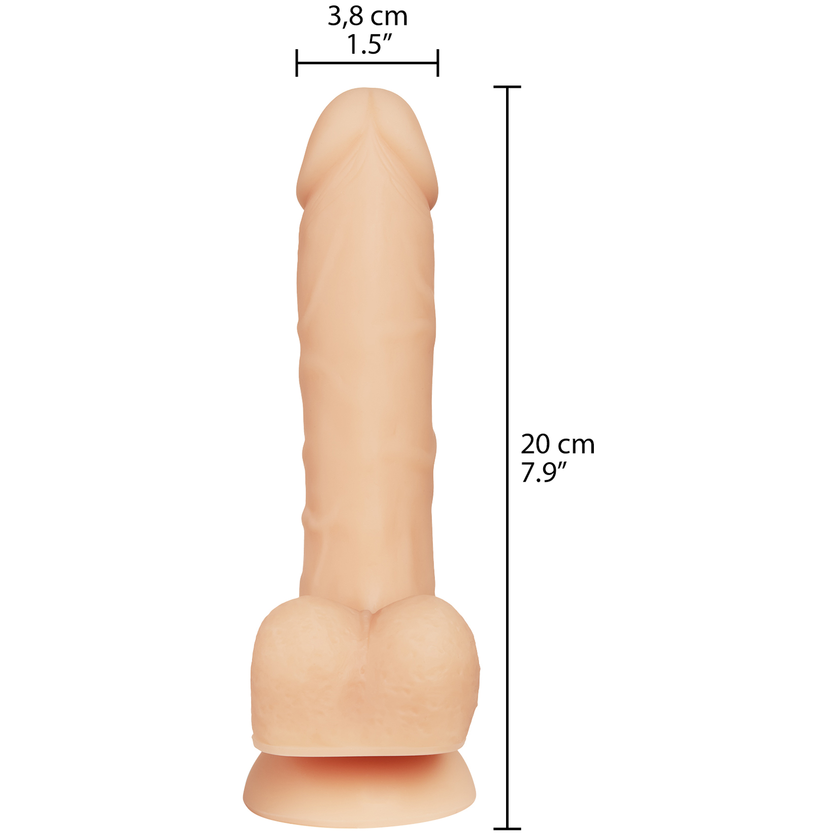 Willie City Luxe Realistischer Silikondildo 20 cm mit Saugnapf 1