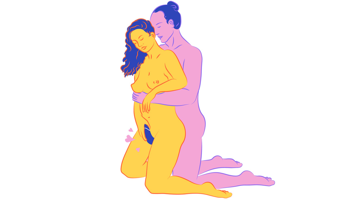 Illustrasjon av et par i sexstillingen doggystyle
