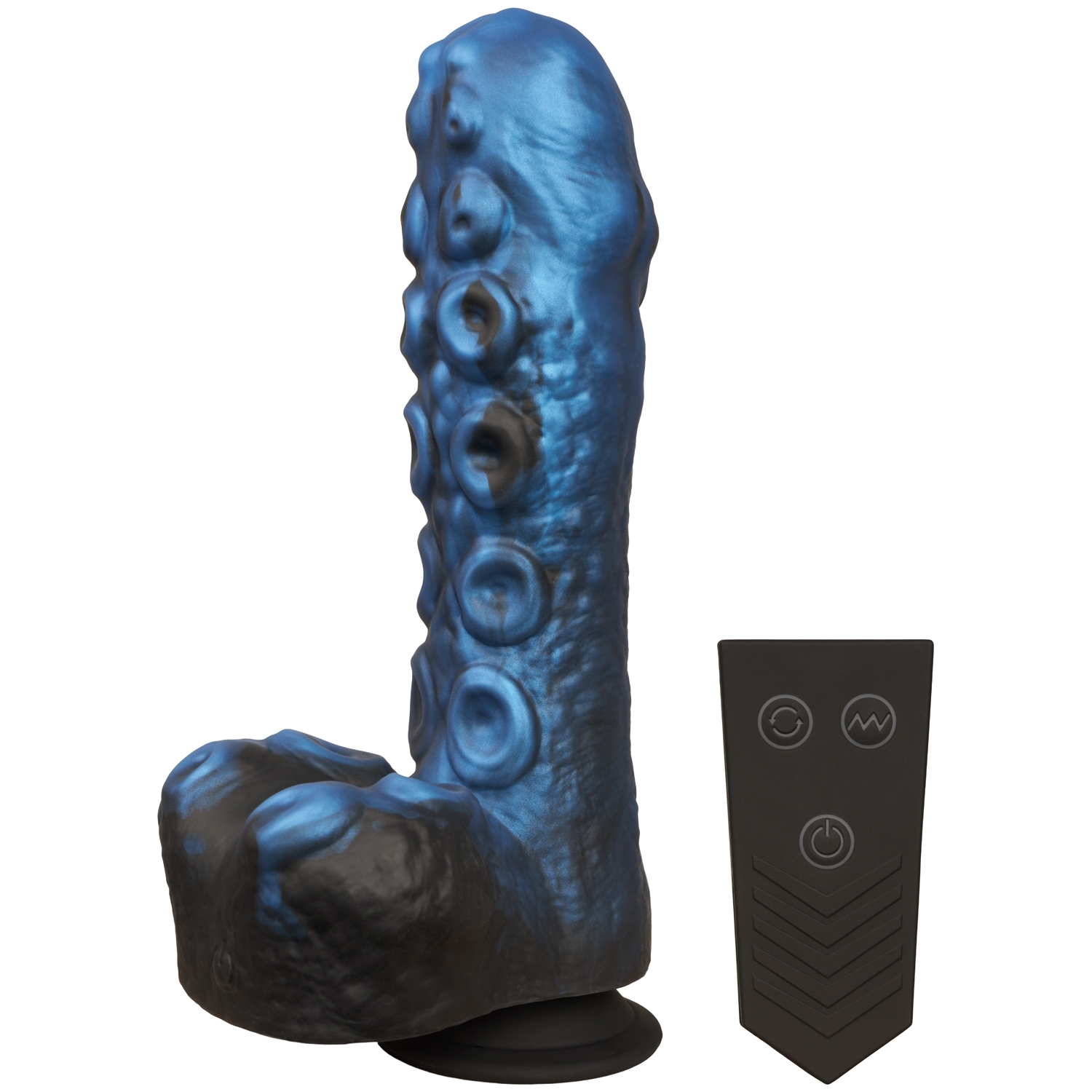 Doc Johnson Tendril Thruster Thrusting Dildo Mini Sexmaskine - Blue thumbnail