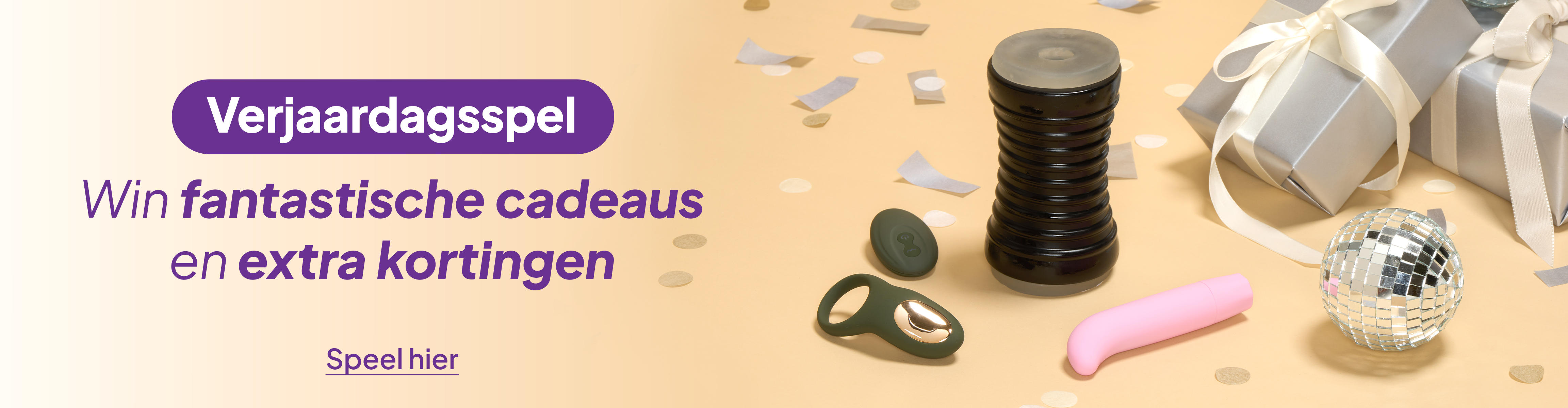 Verjaardagsspel - win fantastische cadeaus en extra kortingen desktop