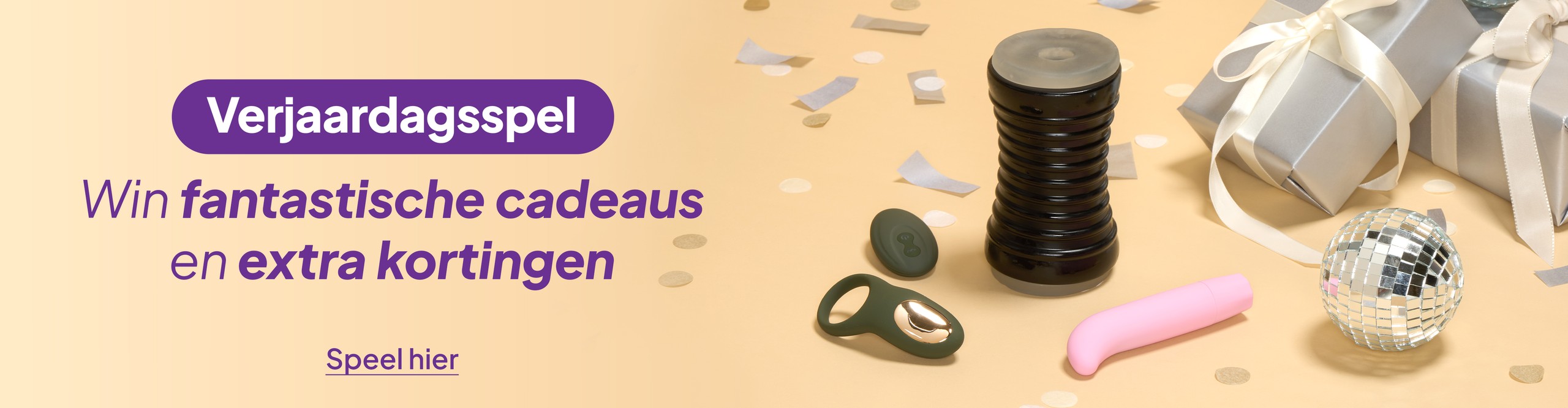 Verjaardagsspel - win fantastische cadeaus en extra kortingen desktop