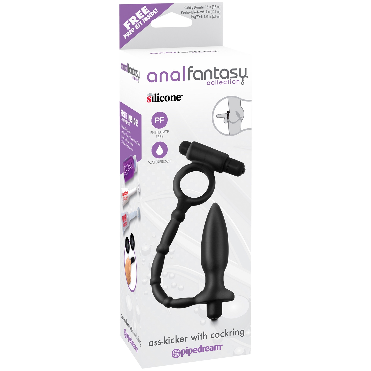 Anal Fantasy Ass-Kicker Analplug mit Penisring | Sinful