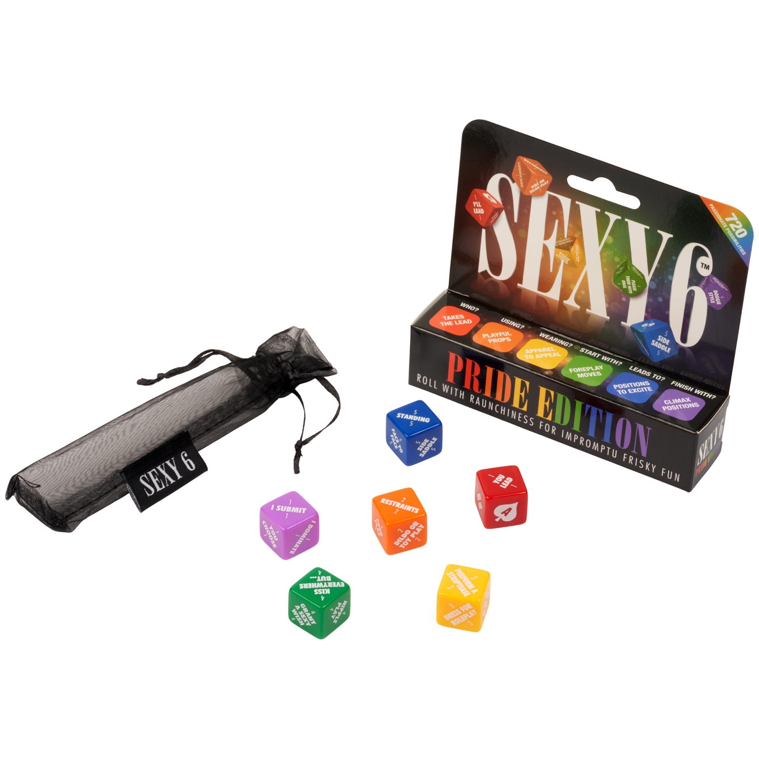 Sexy 6 Pride Terningespil - Mixed colours thumbnail