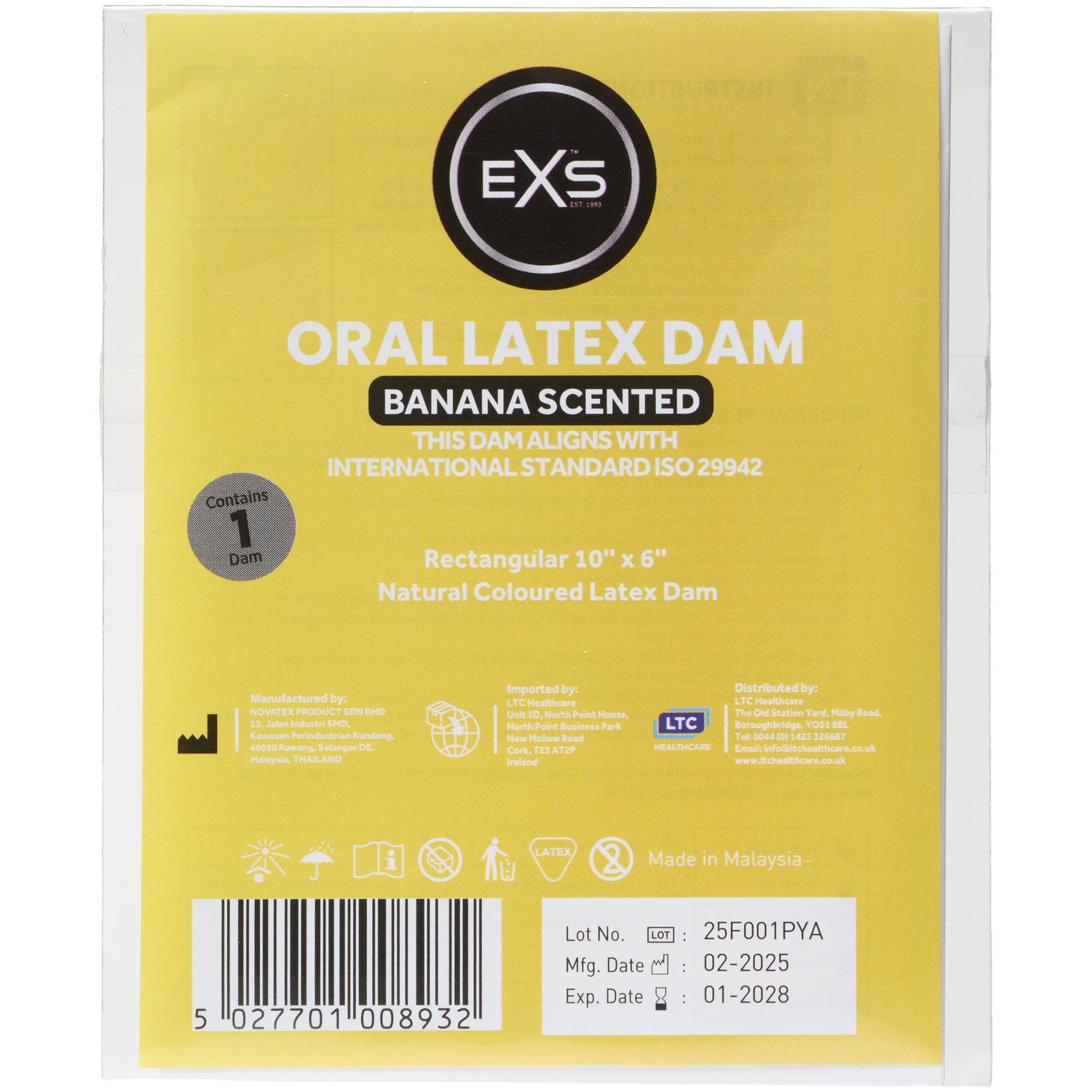 EXS Oral latex slikkelap 1-pak - Klar EXS Oral latex slikkelap 1-pak - Klar