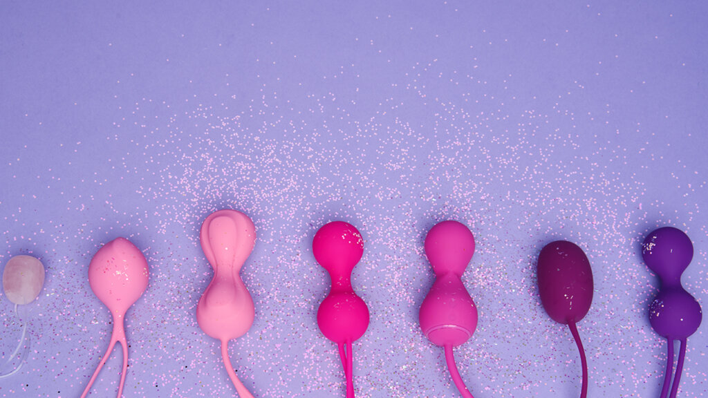 Different kegel balls in a row