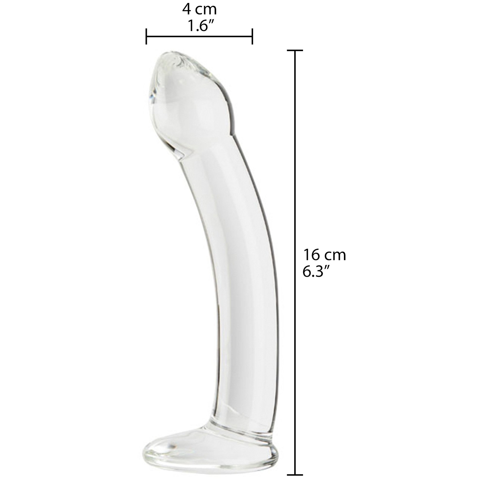 Sinful Curvy Clear Glass Dildo - Buy here - Sinful.com Sinful Curvy Clear Glass Dildo - Buy here - Sinful.com
