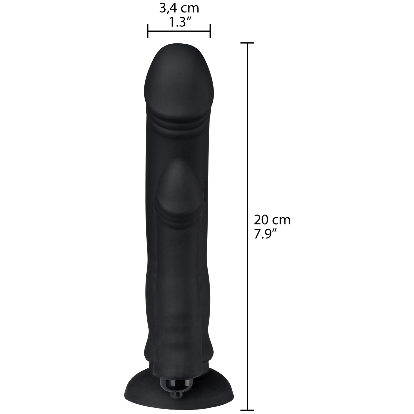 Willie City Realistisk Vibrerende Dobbeldildo 19,4 cm 1