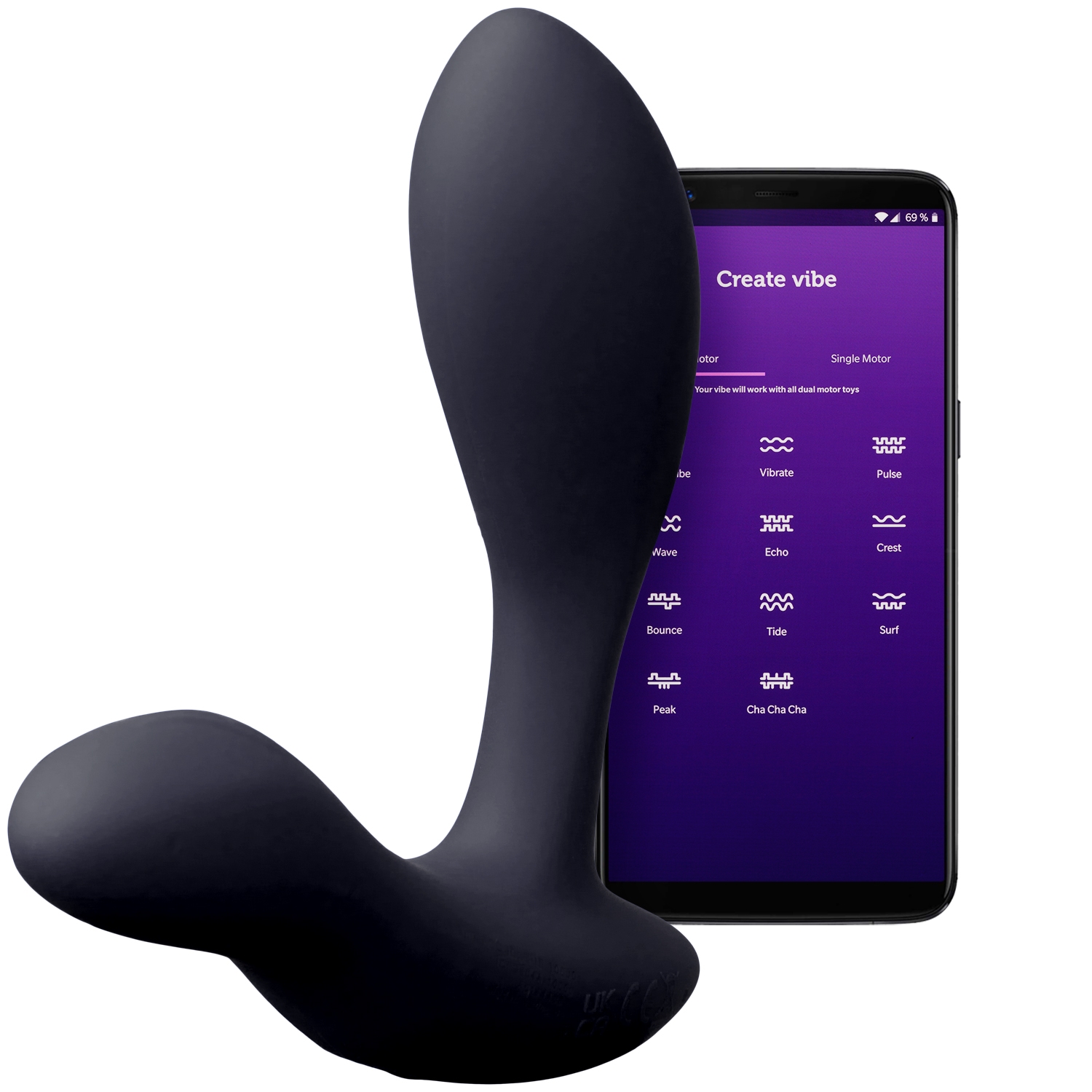 We-Vibe Vector+ App-styret Vibrerende Prostata Massager - Sort