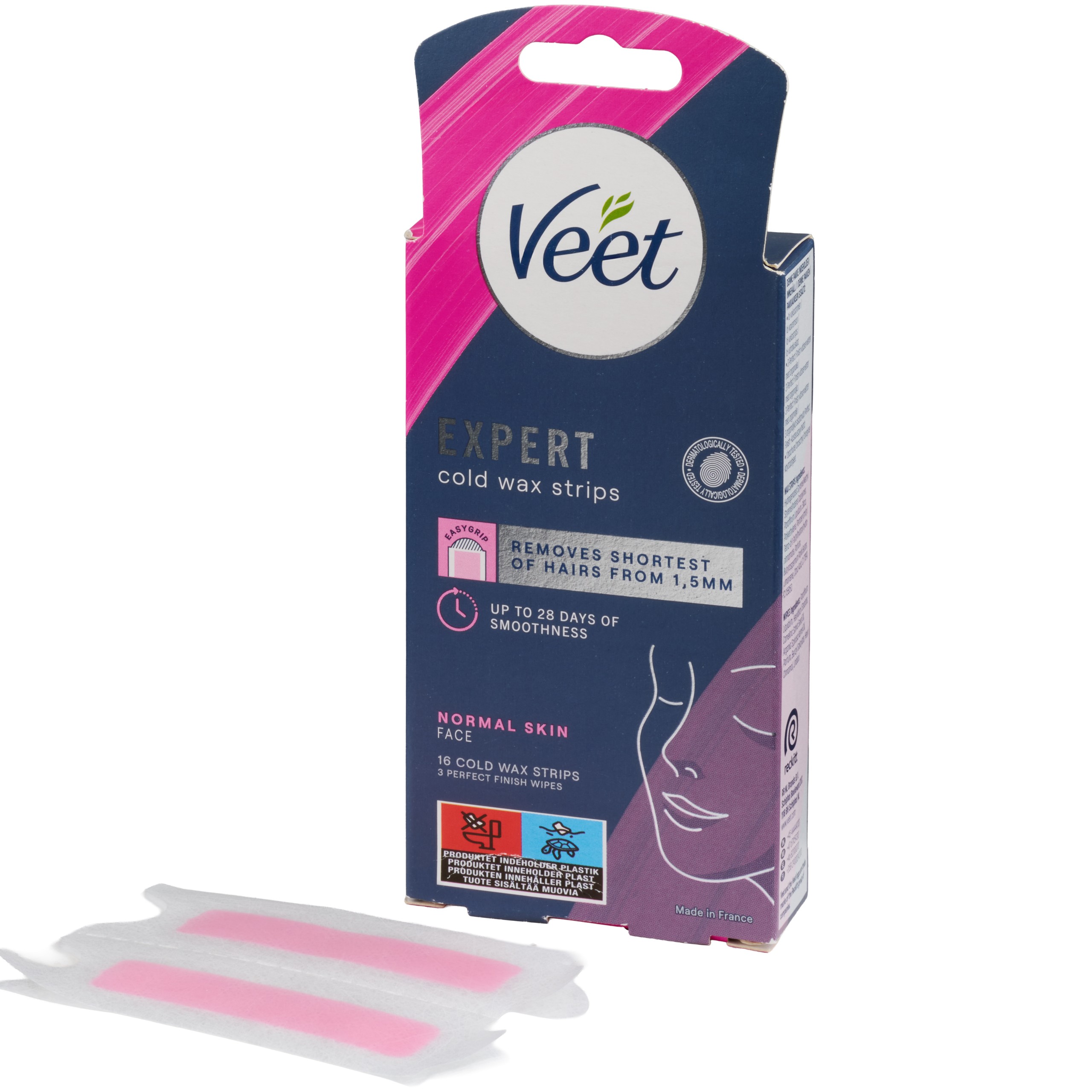 Veet Expert Koude waxstrips voor het gezicht - normale huid, 16 stuks var 1