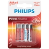 Philips LR03 AAA Alkaline Batterier 4 st - Silver