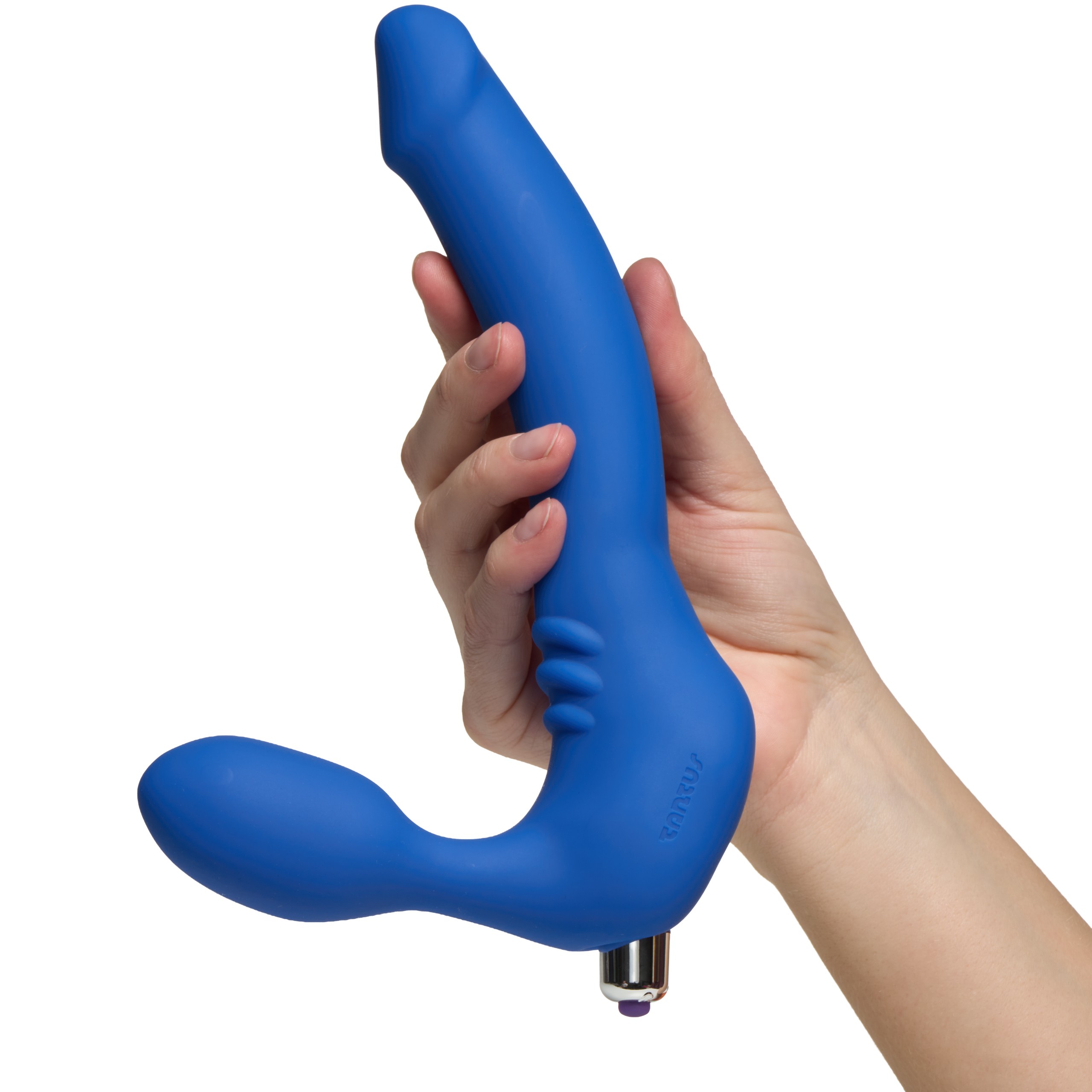 Tantus Feeldoe Slim strap-on blauw 15 cm var 2