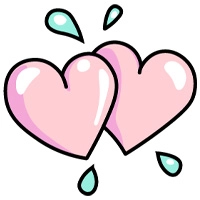 Illustration af to hjerter