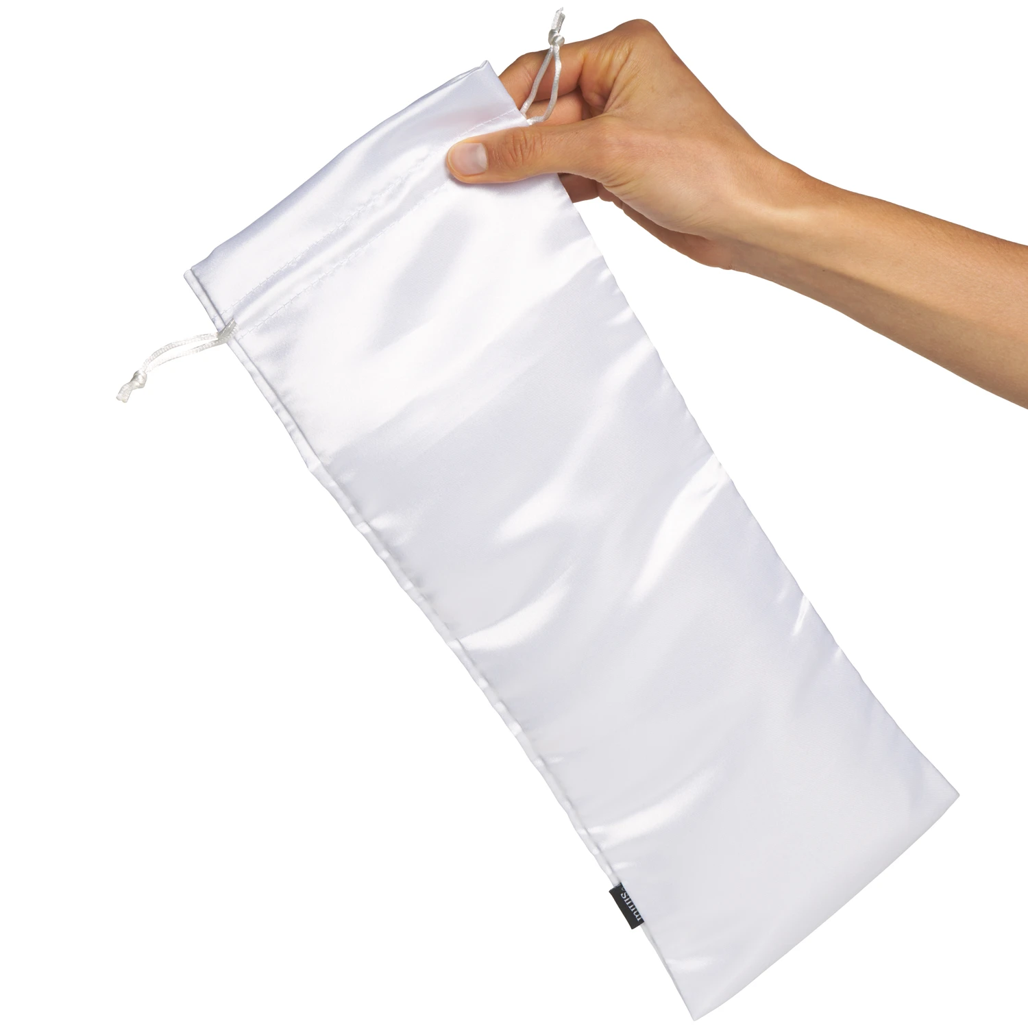 Sinful Hvid Satin Opbevaringspose Large var 1