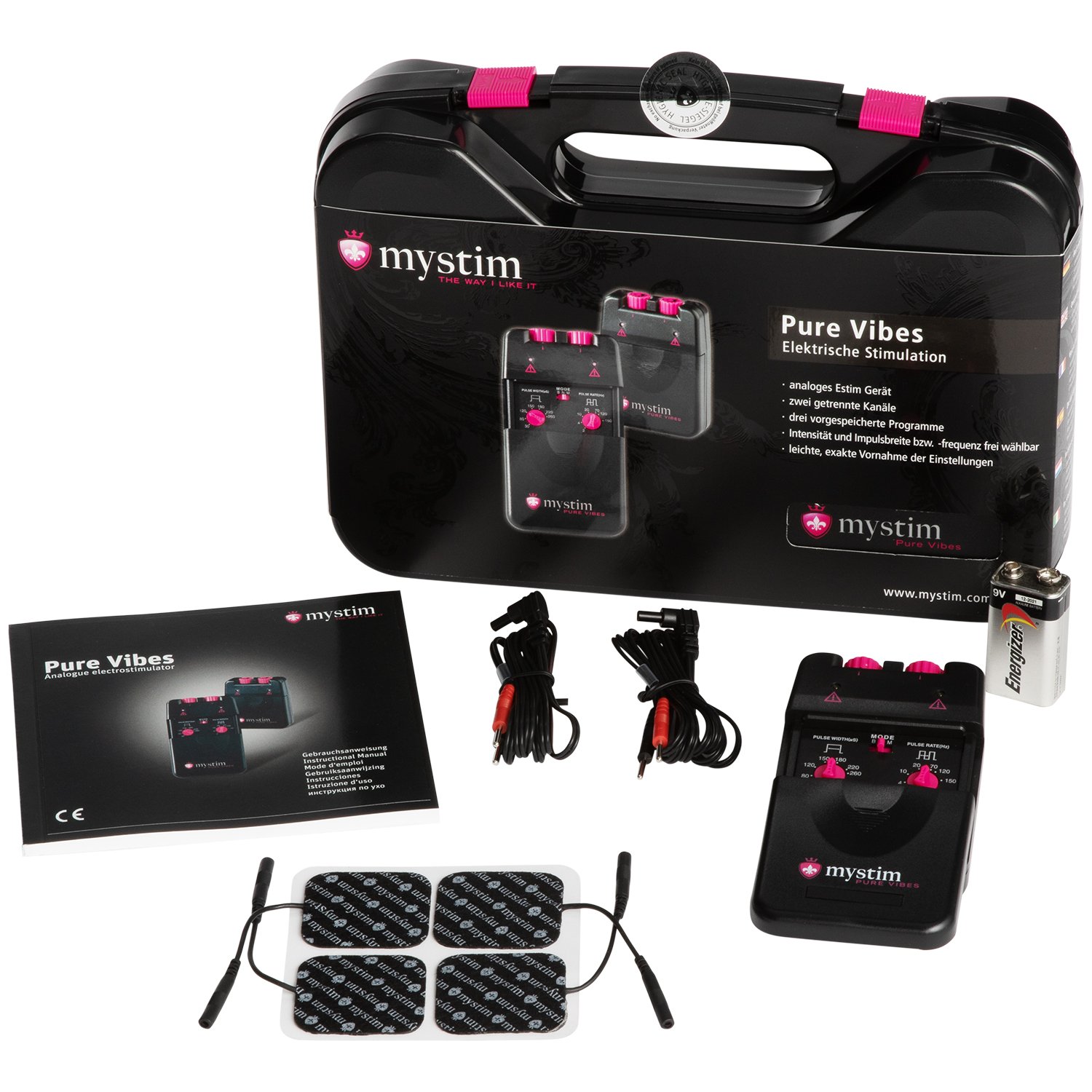 Mystim Pure Vibes Analog Elektro Sex Apparat - Black