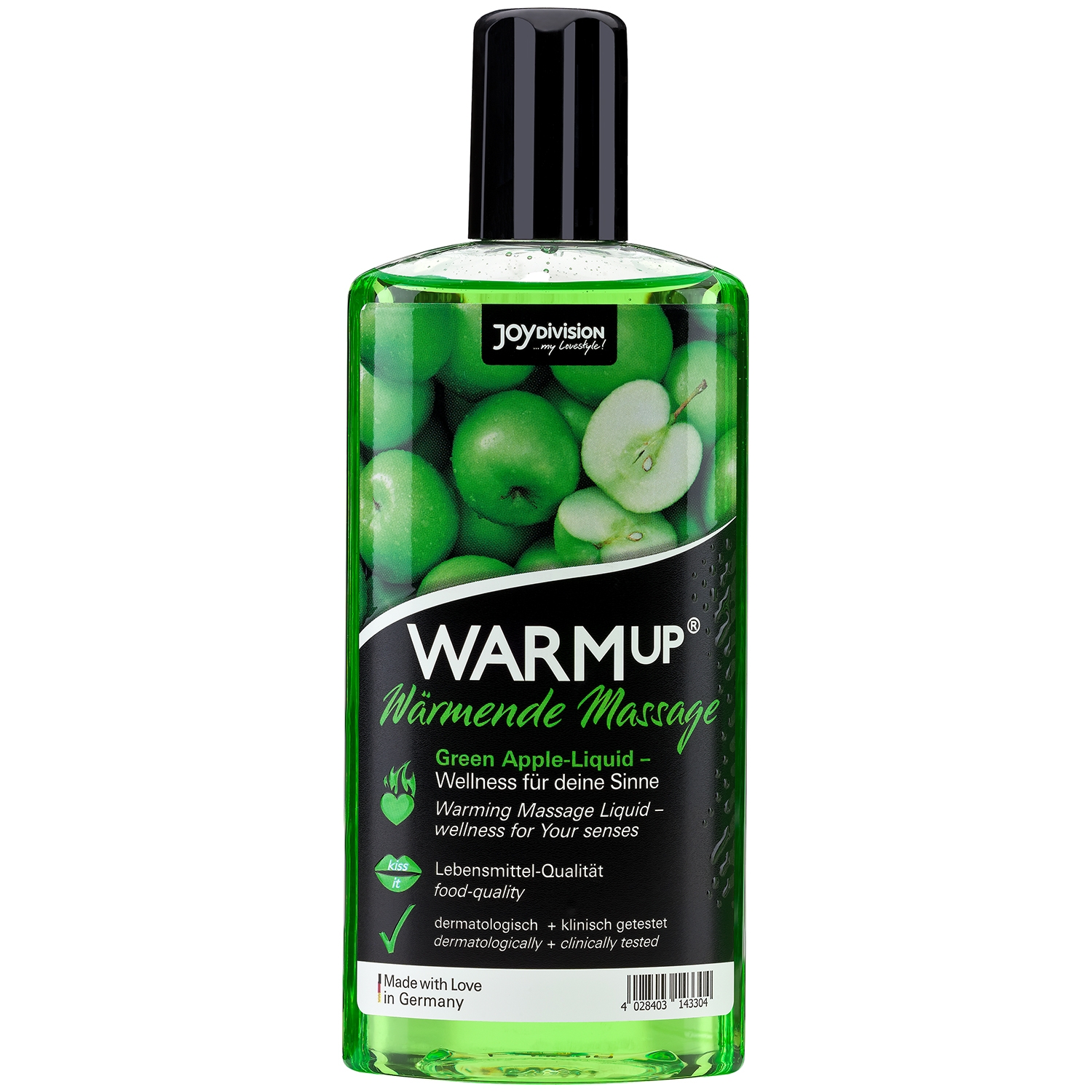 Joydivision WARMup Varmende Massageolie med Smag 150 ml - Green
