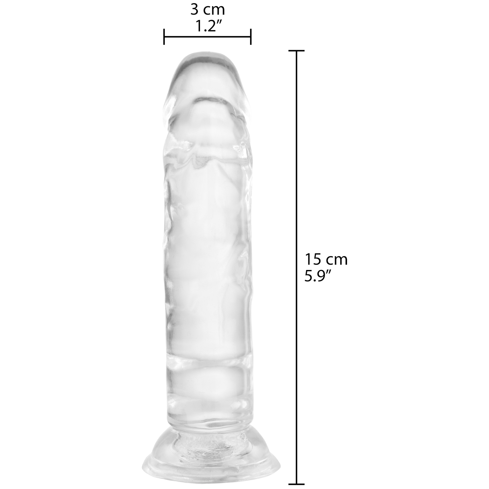 Willie City Gjennomsiktig Realistisk Dildo med Sugekopp 15 cm var 2