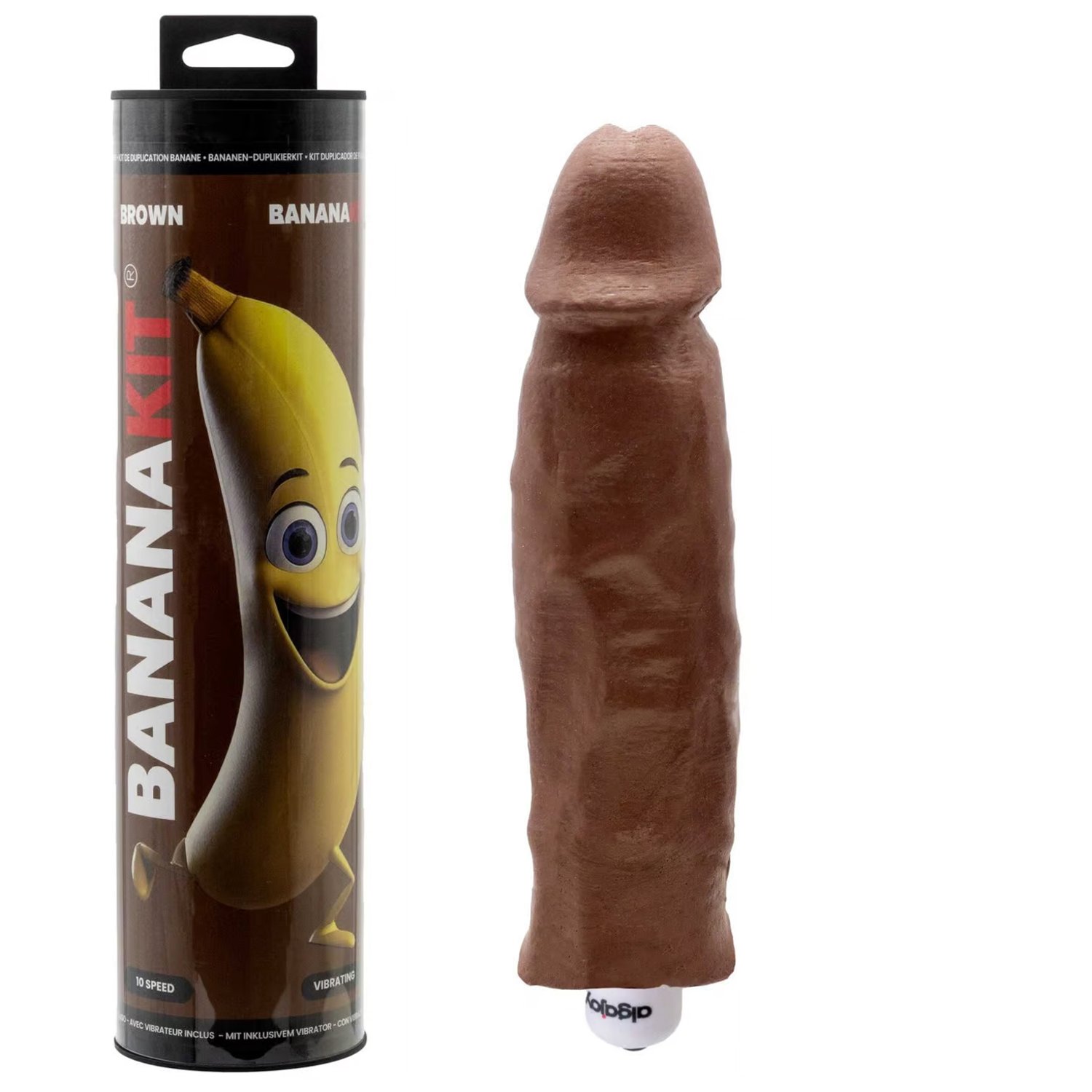 BananaKit Hjemmelavet Dildo Vibrator - Brun